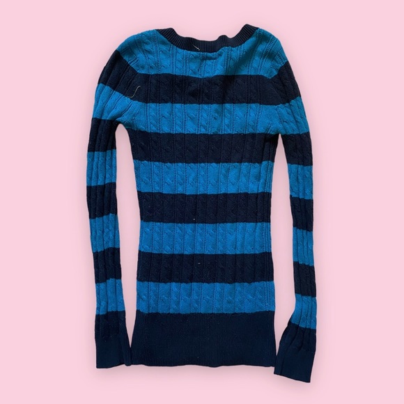 ❤️ SOLD!! ❤️ American Eagle y2k blue striped sweater - Picture 3 of 4